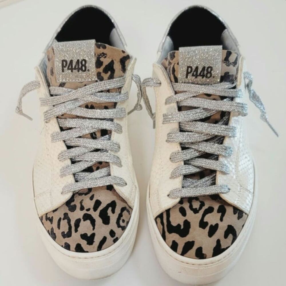 P448 Thea Platform Sneakers in Python Roccia Leop… - image 15